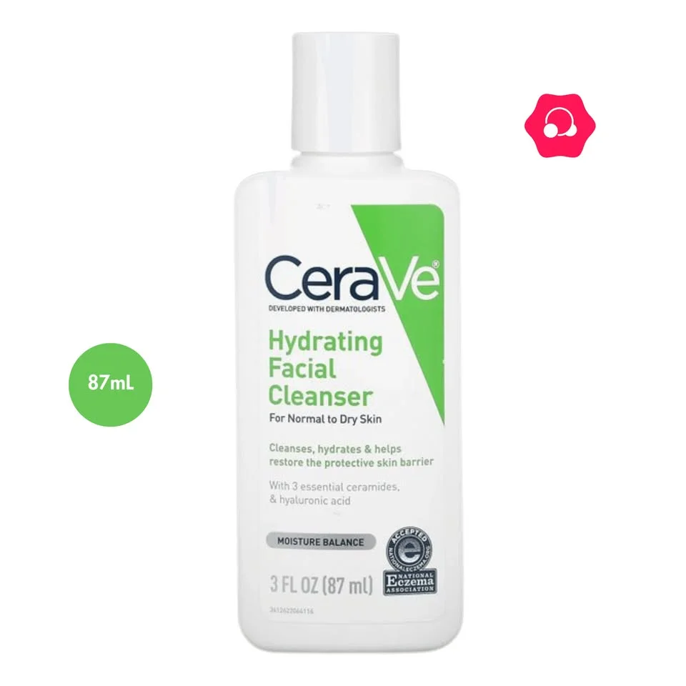 CeraVe Hydrating Facial Cleanser Travel Size (87mL)