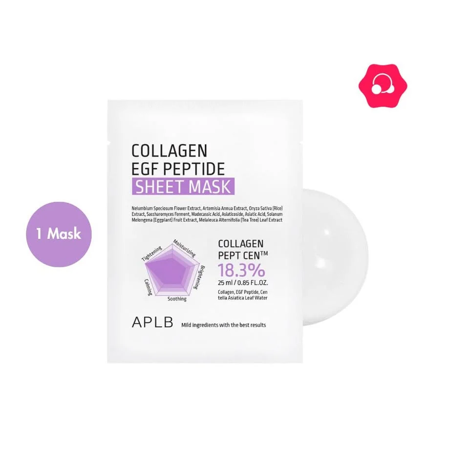 APLB Collagen EGF Peptide Sheet Mask (1 Mask)