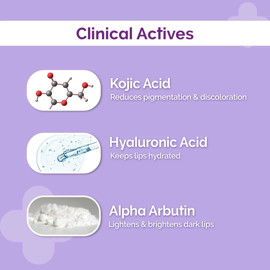 The Derma Co 1% Kojic Acid Lip Balm with Alpha Arbutin & Hyaluronic Acid with SPF 50+ PA++ (4.5g)