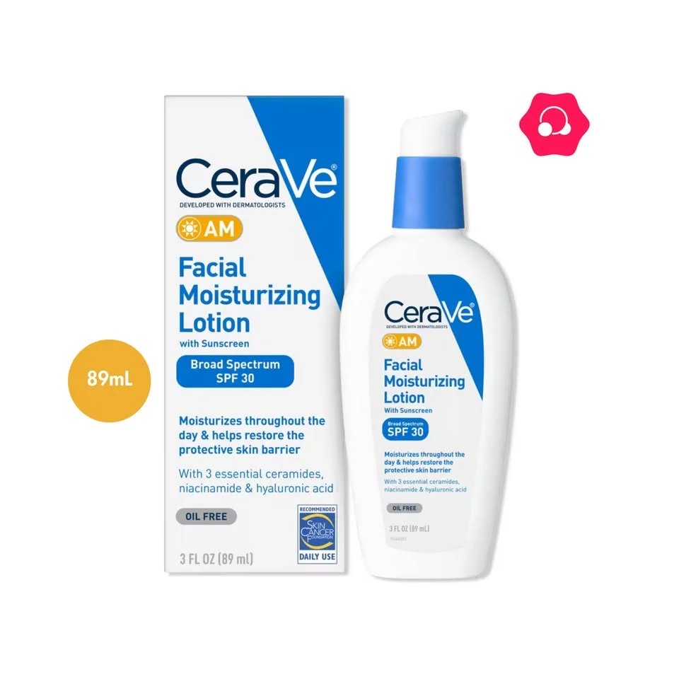 CeraVe AM Facial Moisturizing Lotion with Sunscreen SPF 30+ PA++++ (89mL)