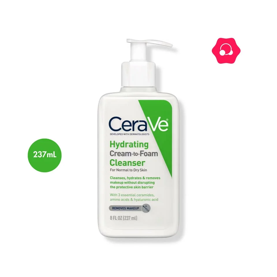 CeraVe Hydrating Cream to Foam Cleanser (237mL)