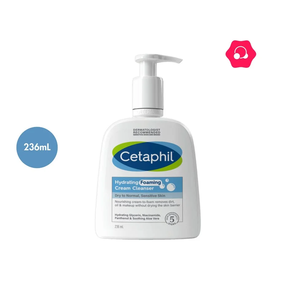 Cetaphil Hydrating Foaming Cream Cleanser (236mL)