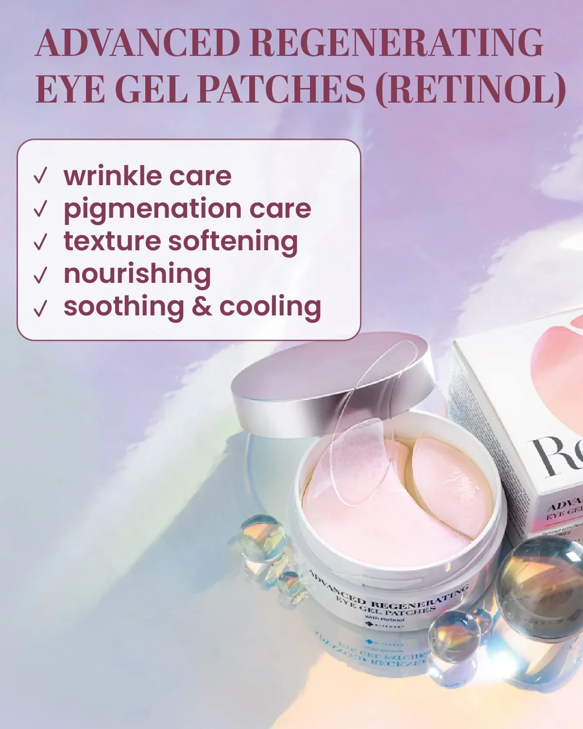K-SECRET Advanced Regenerating Eye Gel Patches (Retinol) (60pcs)