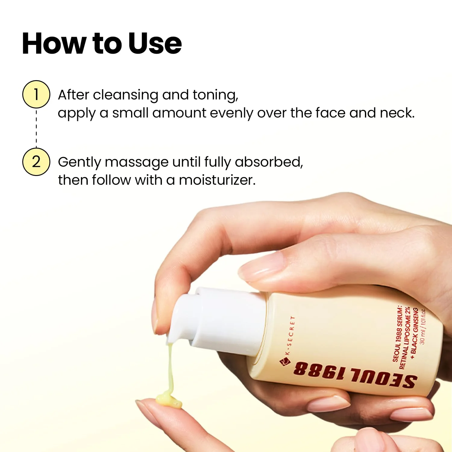 K-SECRET SEOUL 1988 Serum : Retinal Liposome 2% + Black Ginseng (30mL)