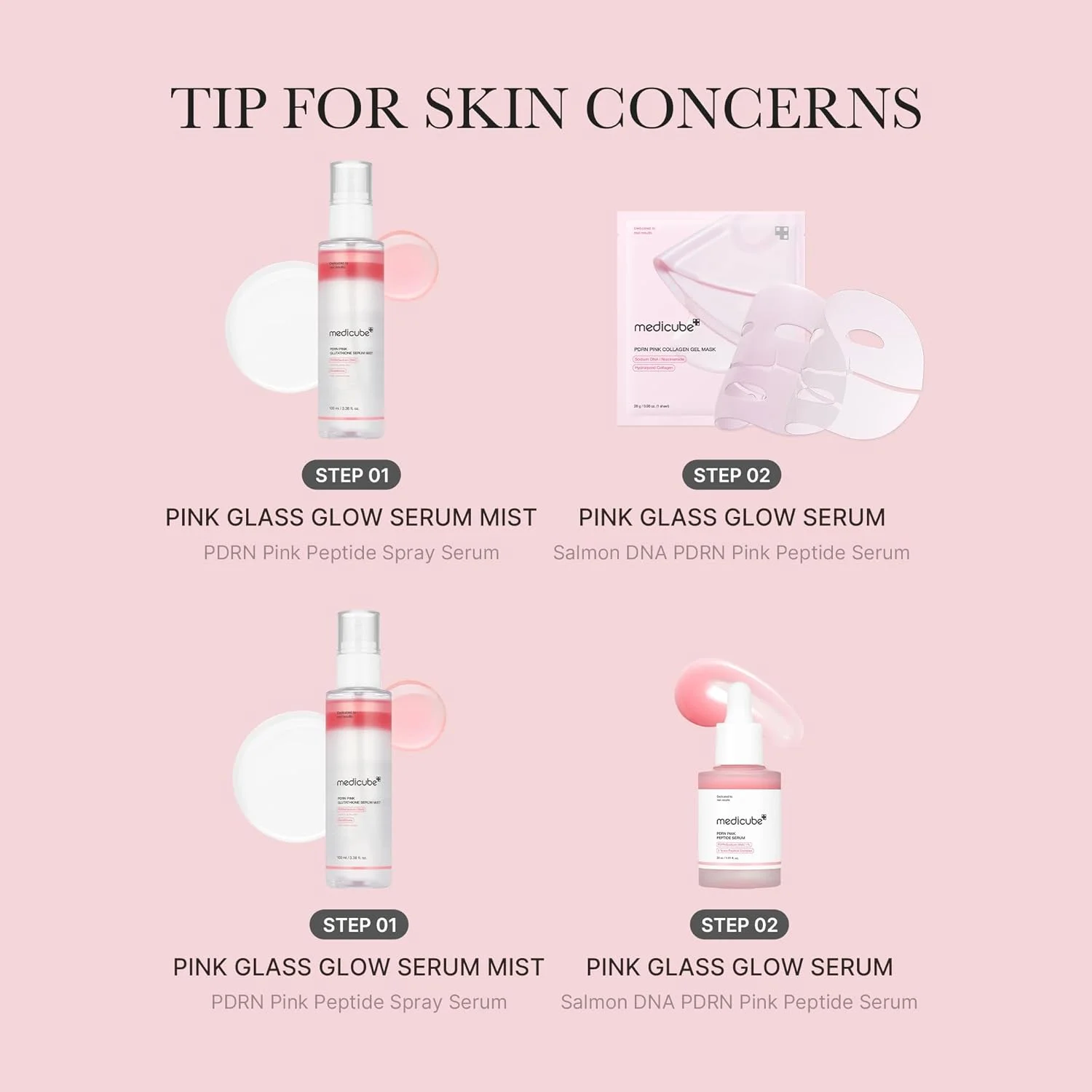 medicube PDRN Pink Glutathione Serum Mist (100mL)