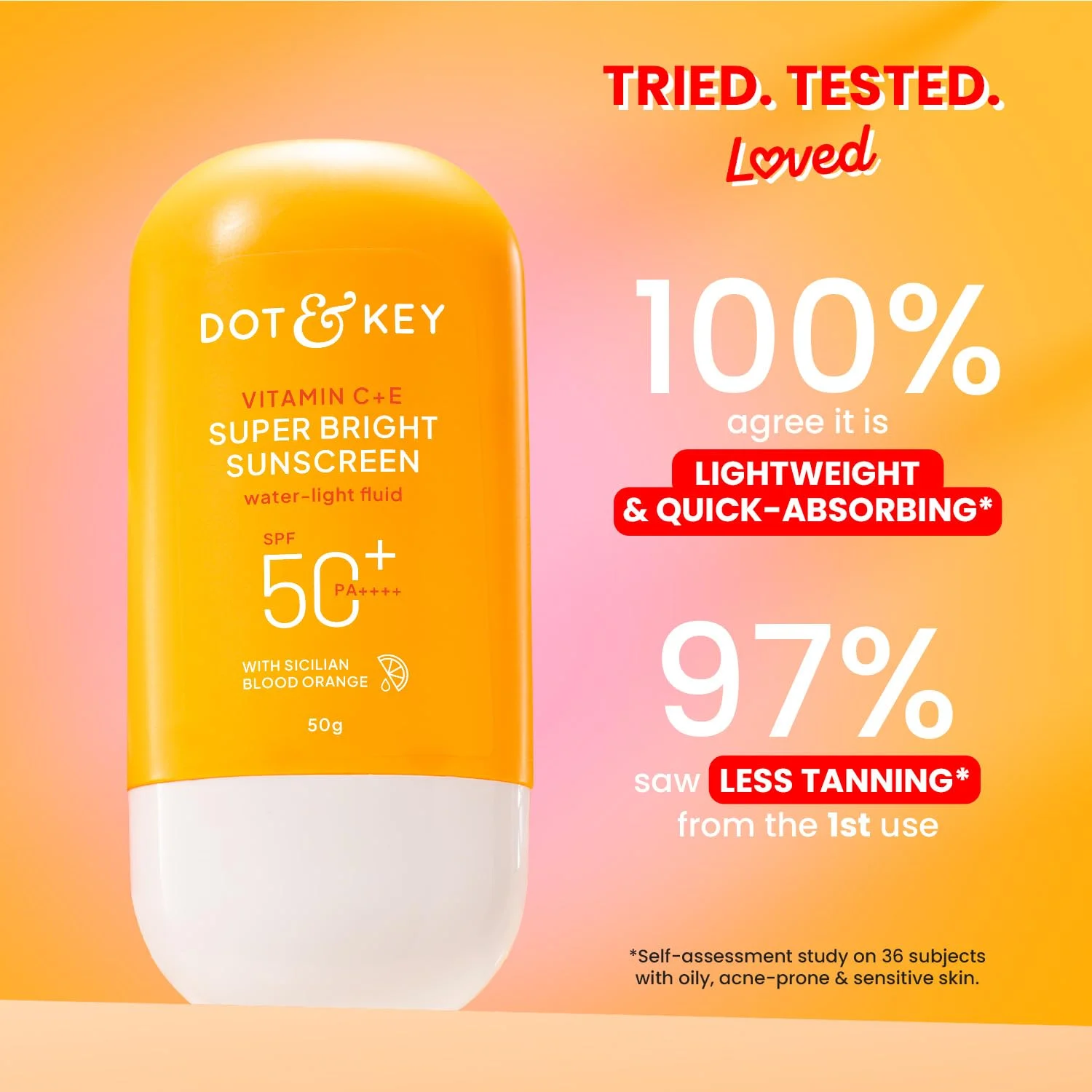 DOT & KEY Vitamin C + E Super Bright Sunscreen SPF 50+ PA++++ Travel Size (50g)