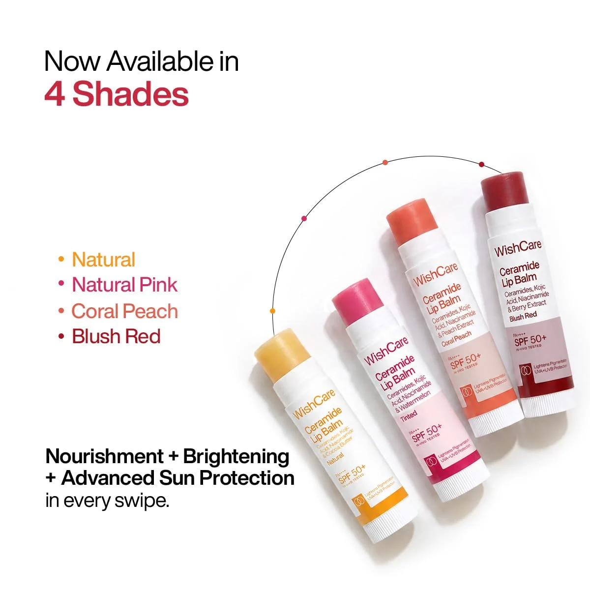 WishCare Ceramide Lip Balm Tinted SPF 50+ PA+++ (5g)
