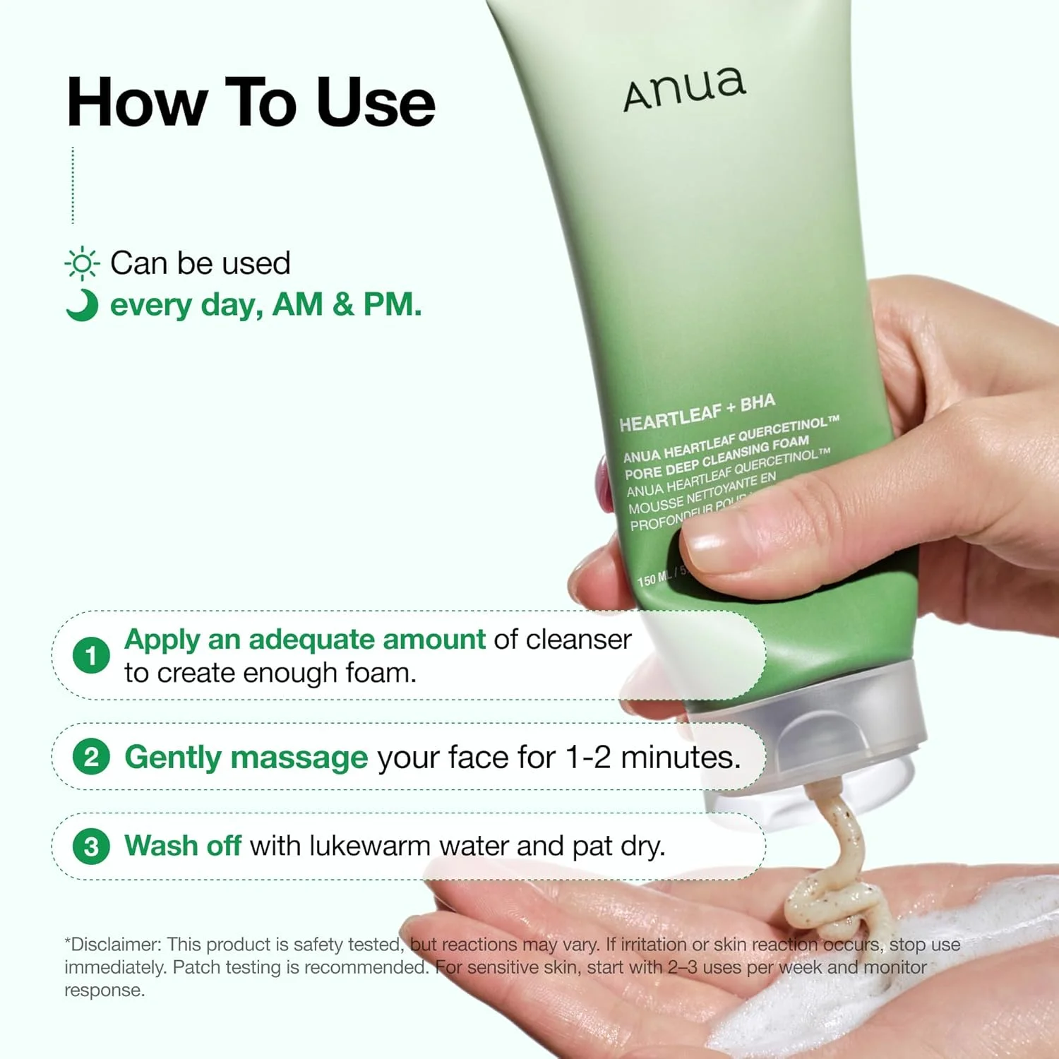 Anua Heartleaf Quercetinol Pore Deep Cleansing Foam (150mL)