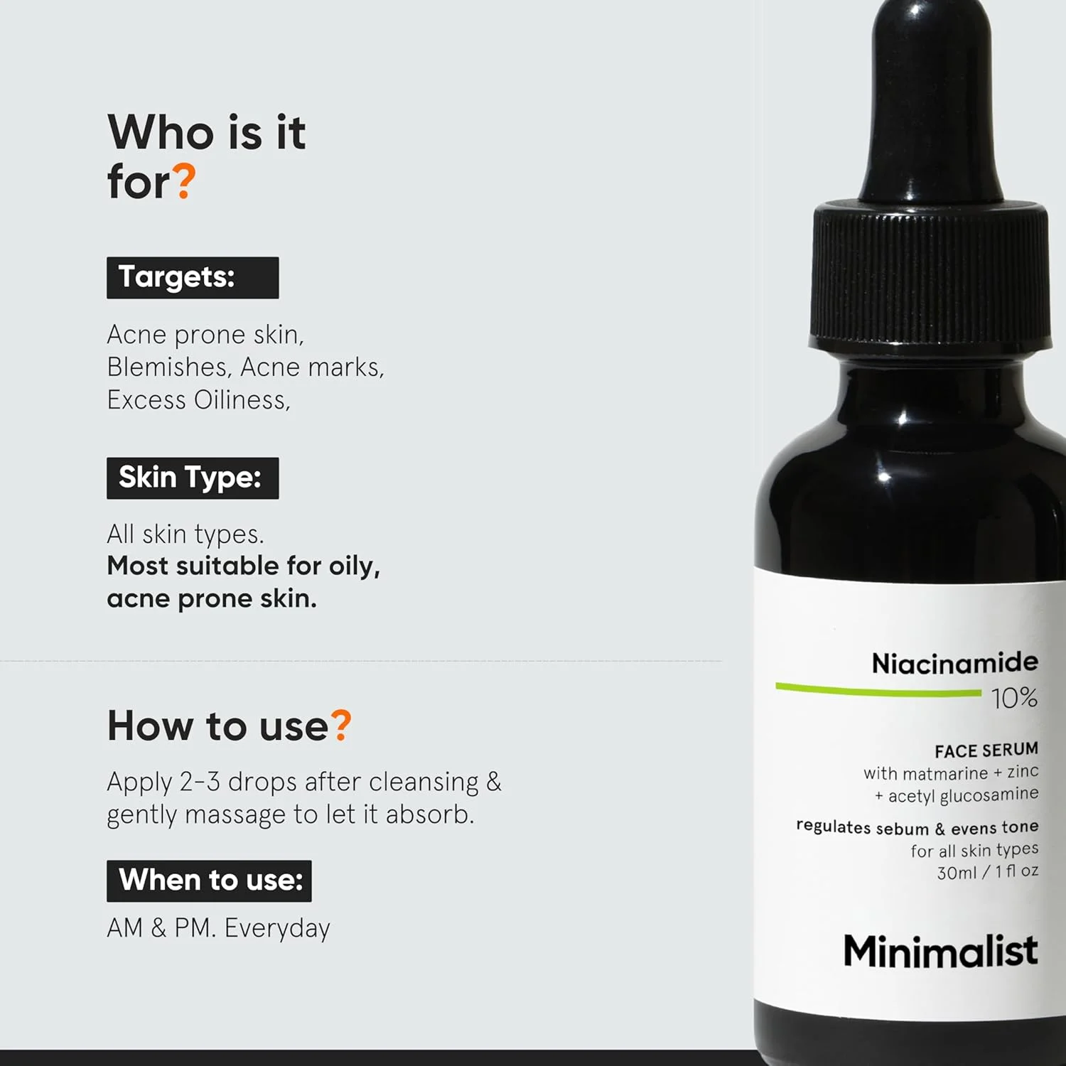 Minimalist Niacinamide 10% Face Serum (30mL)