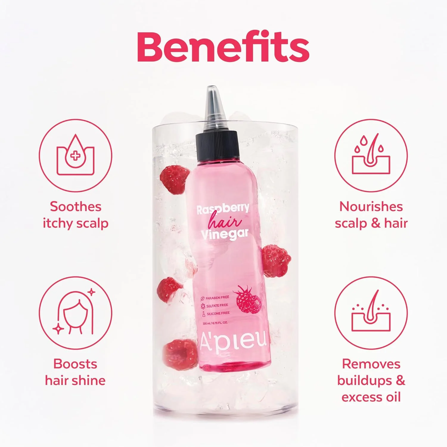 APIEU Raspberry Hair Vinegar (200mL)