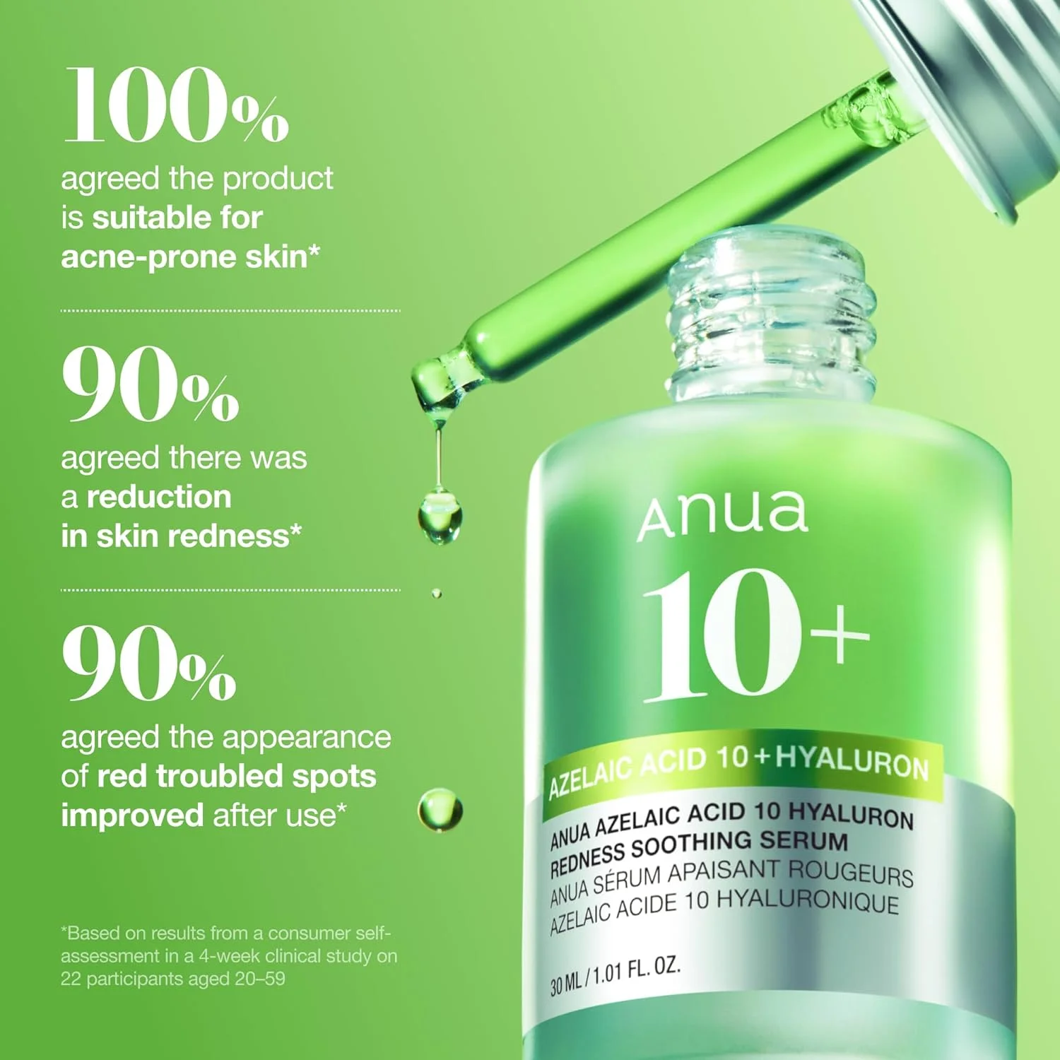 Anua Azelaic Acid 10 Hyaluron Redness Soothing Serum (30mL)