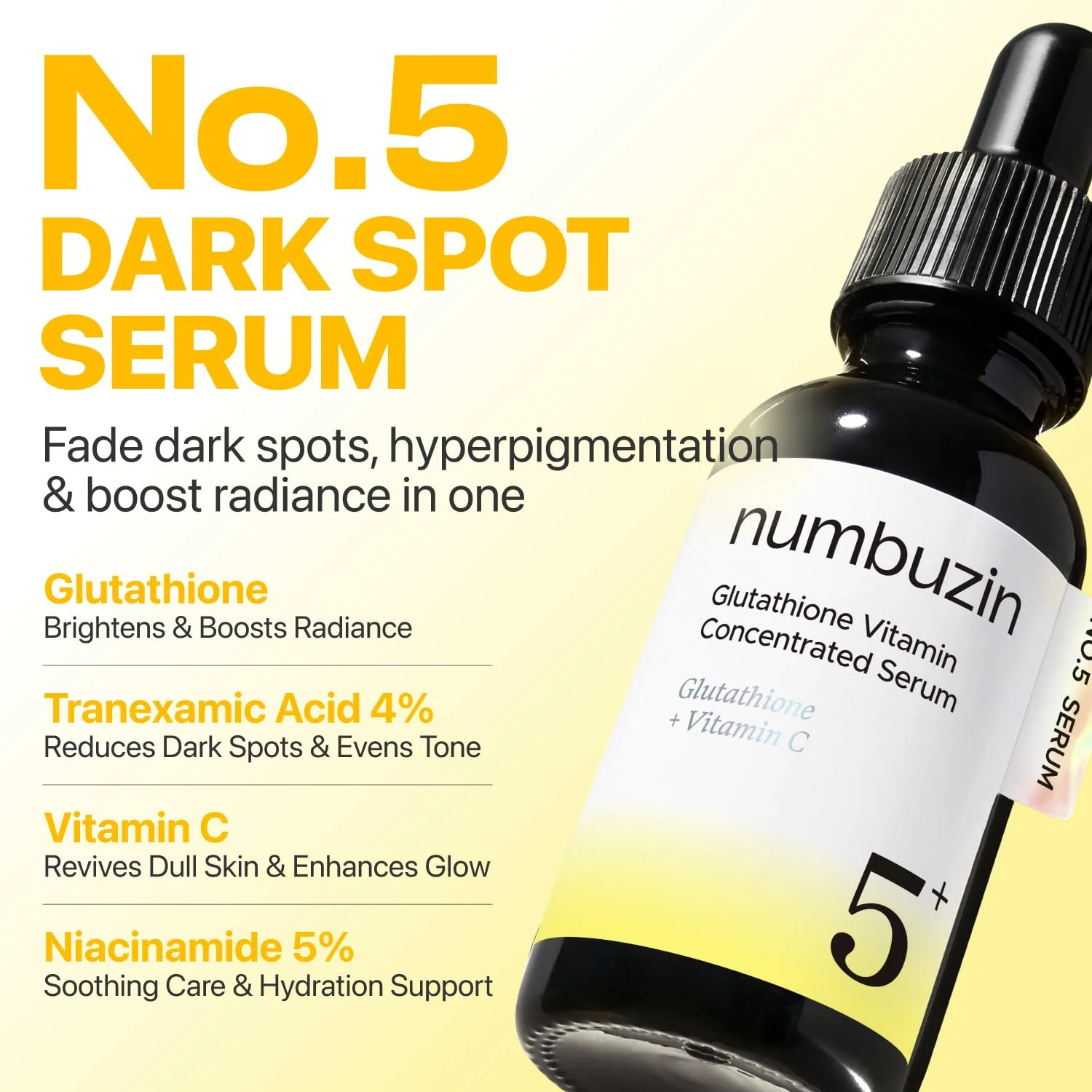 numbuzin No. 5+ Glutathione Vitamin Concentrated Serum (30mL)