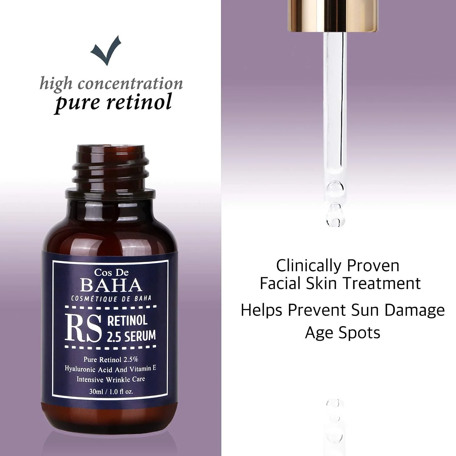 Cos De BAHA Retinol 2.5% Serum RS (30mL)