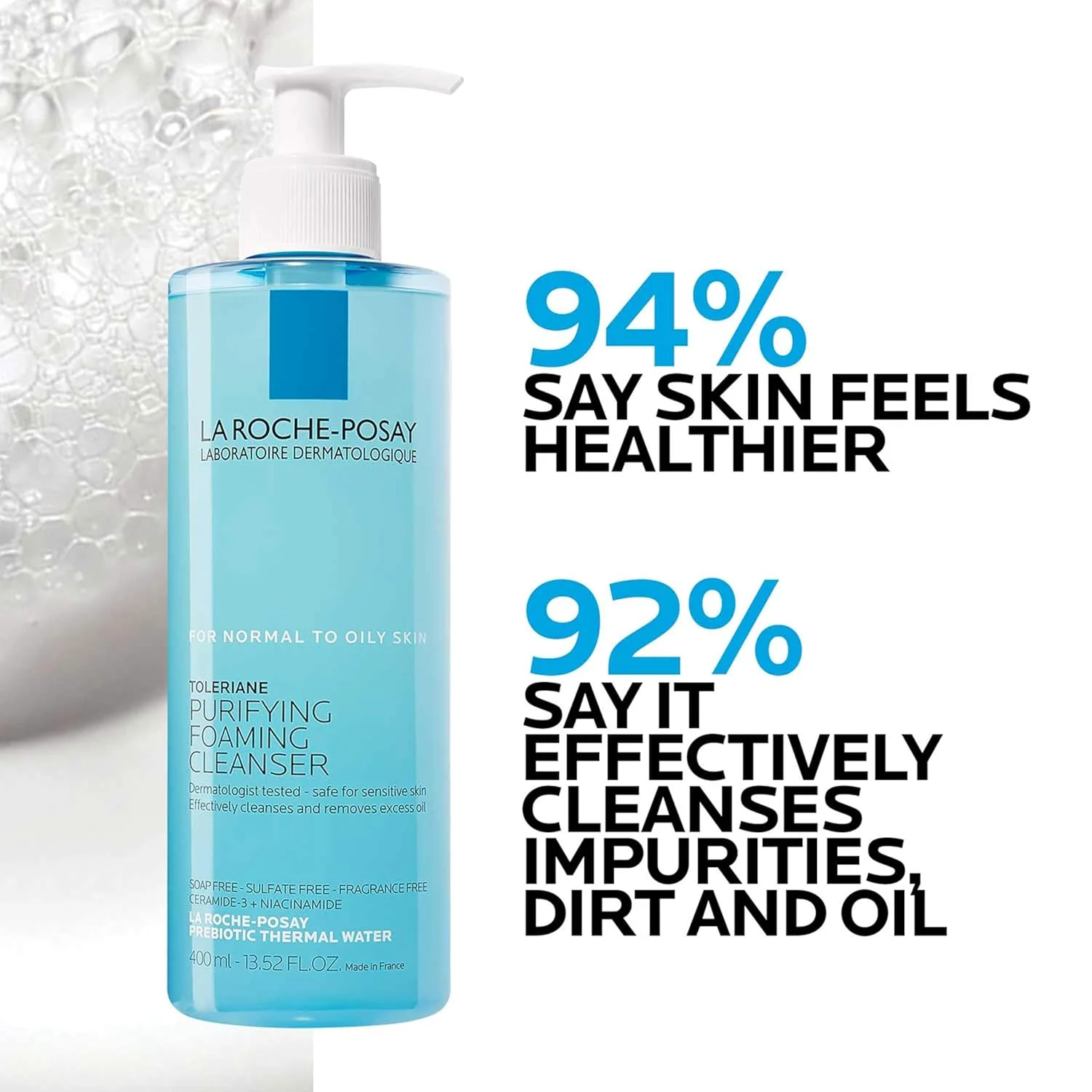 La Roche-Posay Toleriane Purifying Foaming Cleanser (400mL)
