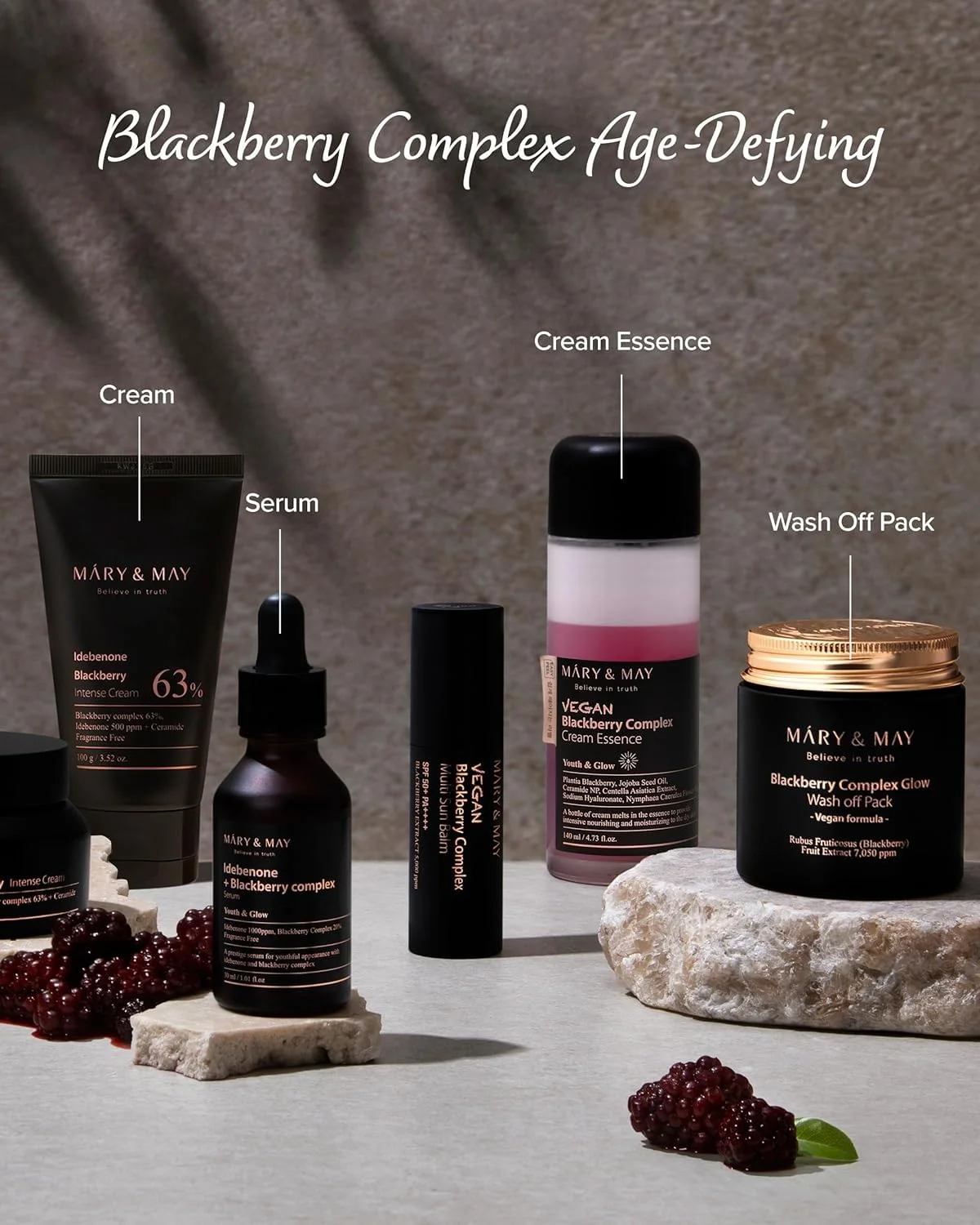 Mary & May Premium Idebenon Blackberry Complex Essence Mask (20 Masks)