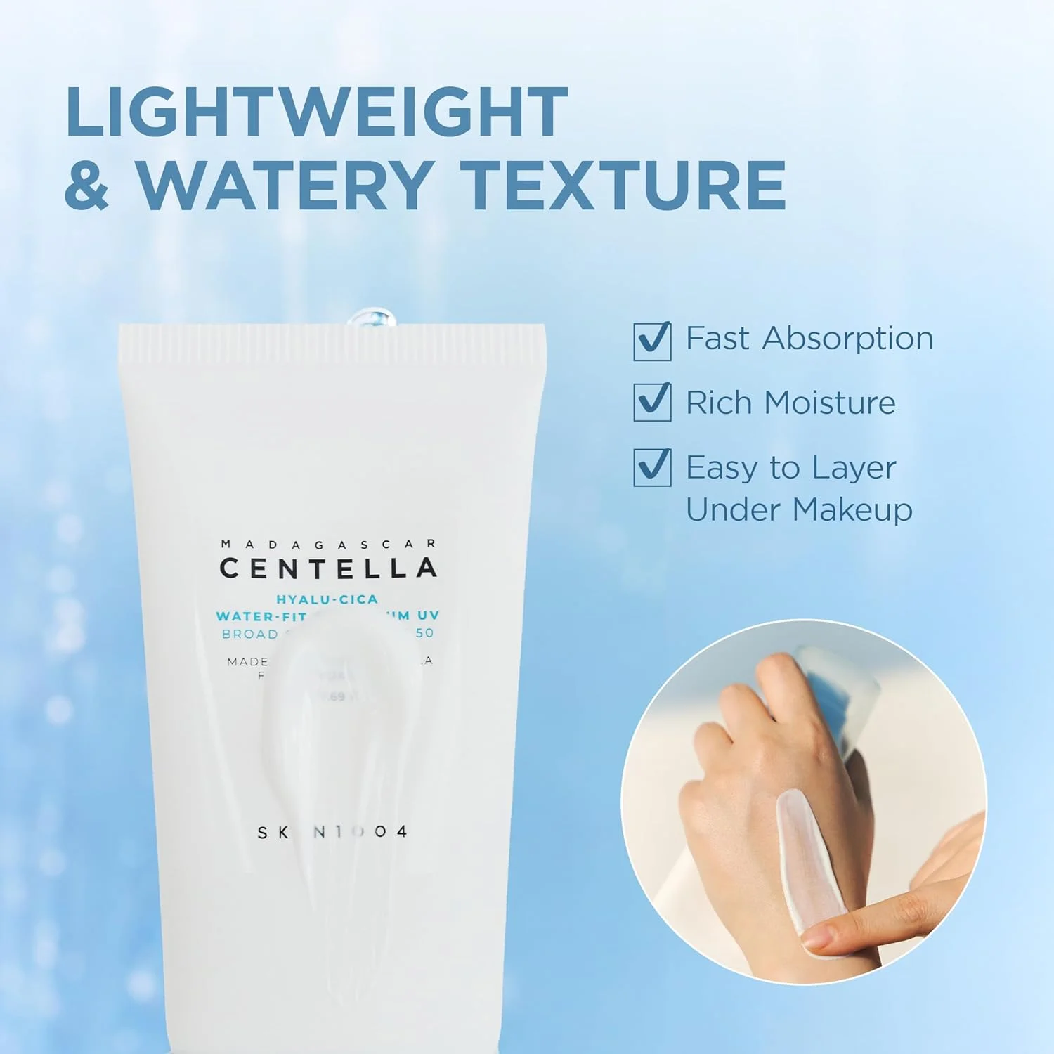 SKIN1004 Madagascar Centella Hyalu Cica Water Fit Sun Serum UV SPF50+ PA++++ (50mL)