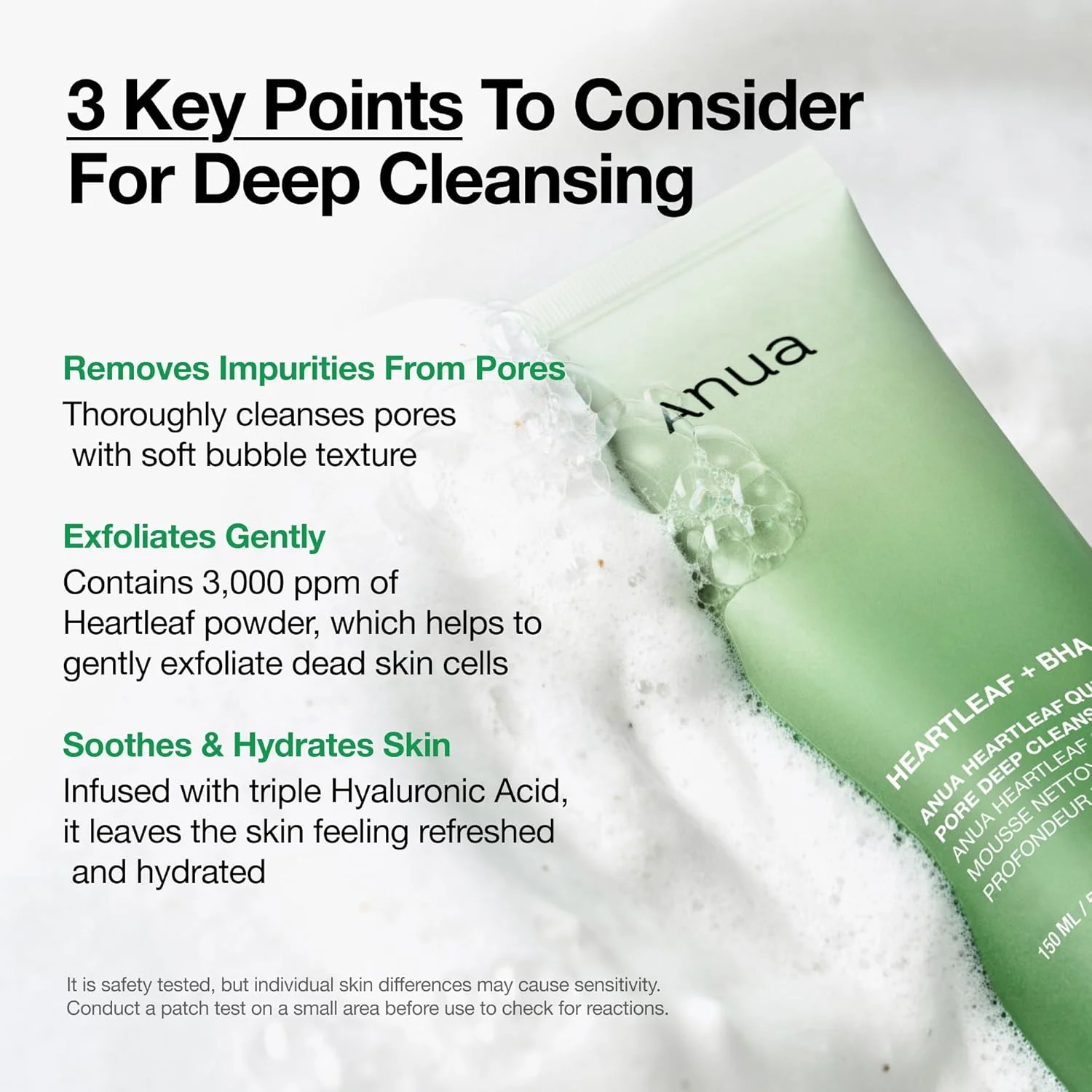 Anua Heartleaf Quercetinol Pore Deep Cleansing Foam (150mL)