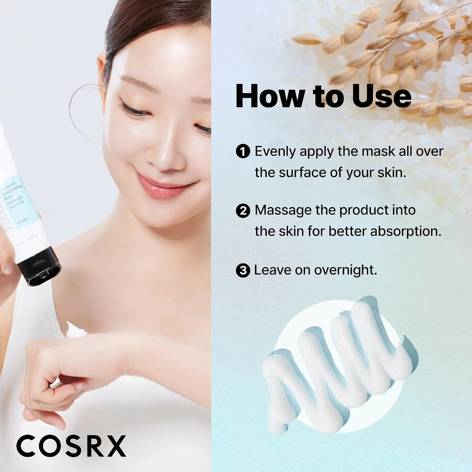COSRX Ultimate Nourishing Rice Overnight Spa Mask (60mL)