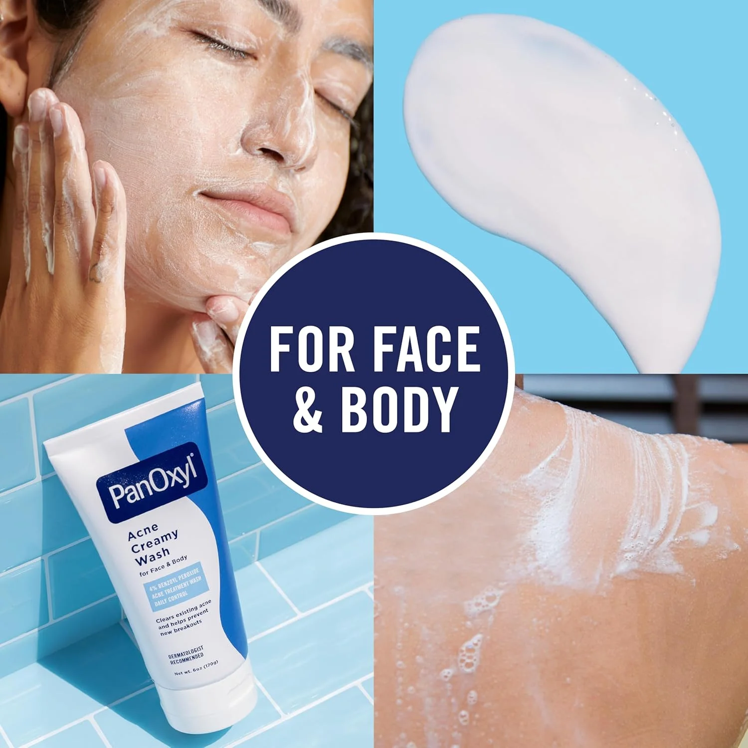 PanOxyl Acne Creamy Wash Benzoyl Peroxide 4% Daily Control (170g)
