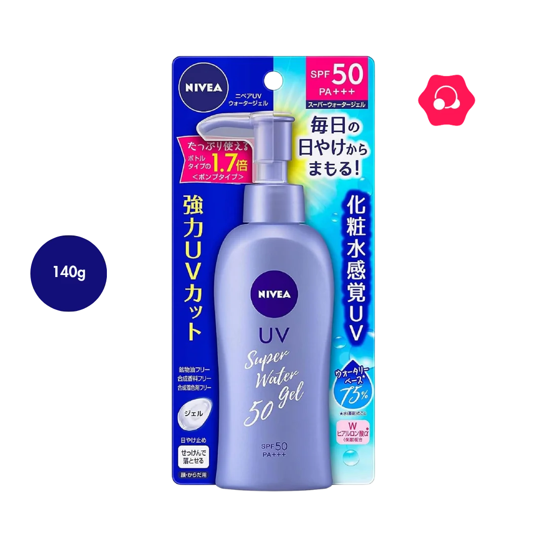 NIVEA Sun Protect Super Water Gel Sunscreen Pump Bottle SPF50+ PA+++ (140g)