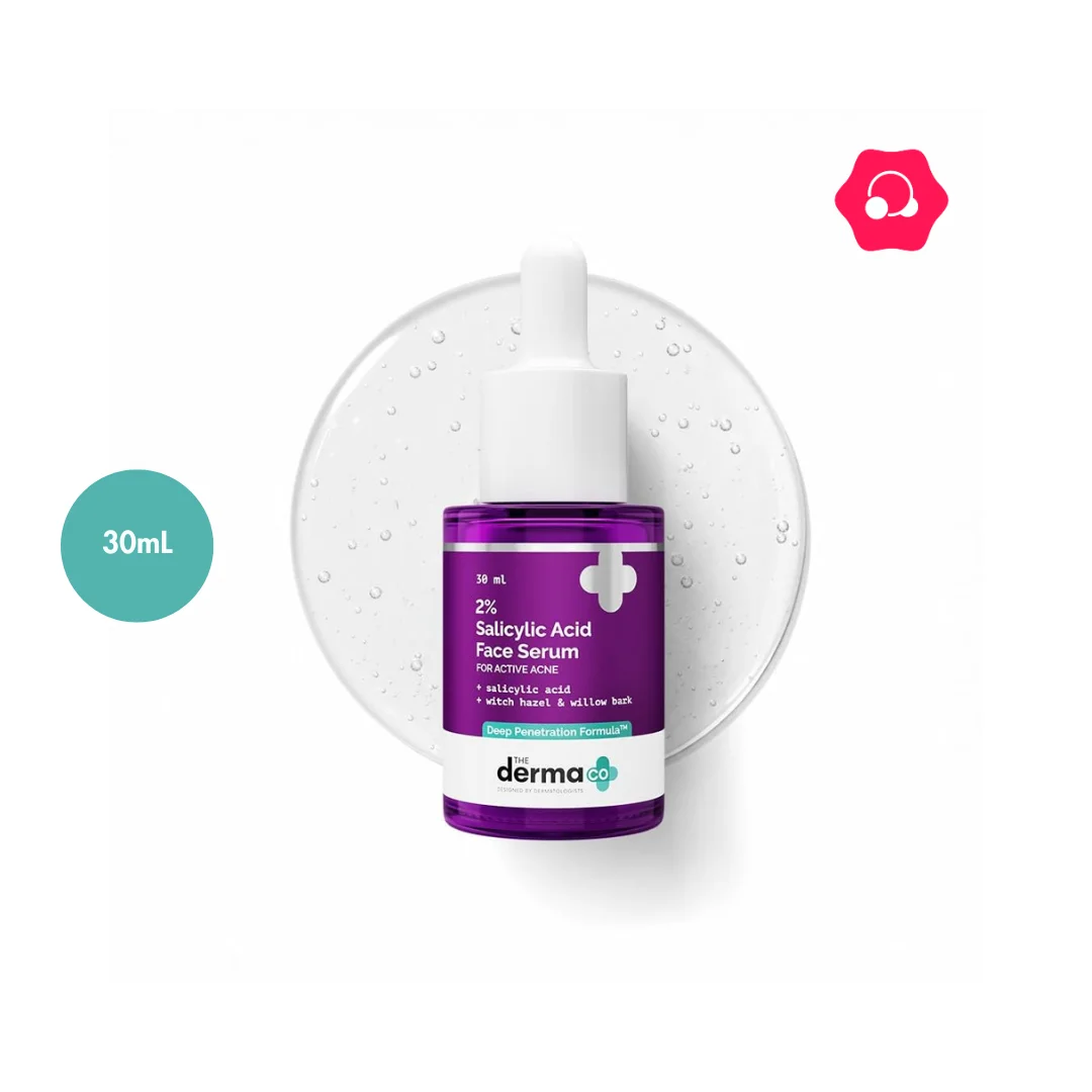 The Derma Co 2% Salicylic Acid Face Serum for Active Acne (30mL)
