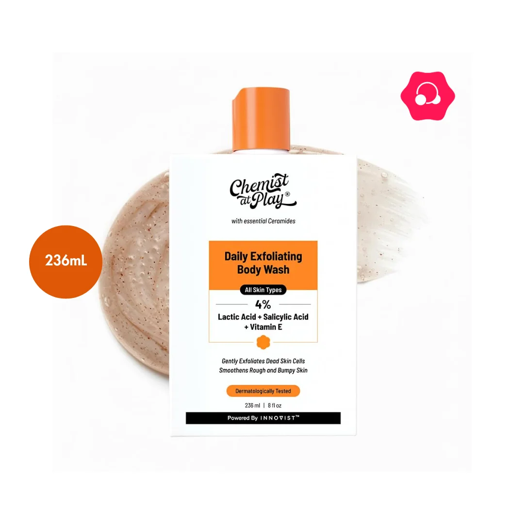 Chemist at Play Exfoliating Body Wash 4% Lactic acid + Salicylic Acid + Vitamin E (236mL)