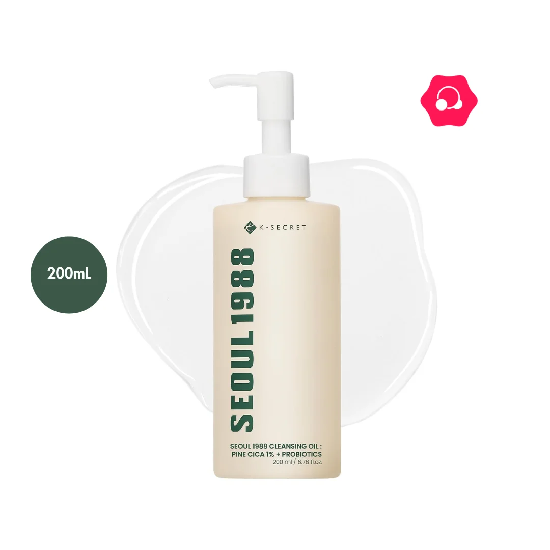 K-SECRET Seoul 1988 Cleansing Oil : Pine Cica 1% + Probiotics (200mL)